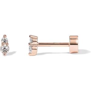 imagePAVOI 14K Gold Plated Sterling Silver Posts Dainty Mini MultiShape Flat Back Stud Earring Pack for Women  Helix Cartilage Piercing JewelryDeux