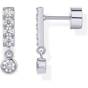 imagePAVOI 14K Gold Plated Sterling Silver Posts Mini Bar Drop Dangle Flatback Earrings for Women  Dainty Helix Cartilage Piercing Jewelry  Baguette Bezel Marquise Pearl Cubic Zirconia Screwback Stud EarringsBezel