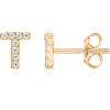 imagePAVOI 14K Gold Plated 925 Sterling Silver Cubic Zirconia Initial Letter Stud Earrings for Women  Simulated Diamond Alphabet Letter Earrings T