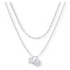 imagePAVOI 14K Gold Plated Dainty Hexagon Initial Letter Pendant Layered Necklace Jewelry Gift for Women  Paperclip Layering Chain NecklaceWhite Gold