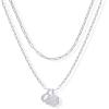imagePAVOI 14K Gold Plated Dainty Hexagon Initial Letter Pendant Layered Necklace Jewelry Gift for Women  Paperclip Layering Chain NecklaceWhite Gold