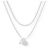 imagePAVOI 14K Gold Plated Dainty Hexagon Initial Letter Pendant Layered Necklace Jewelry Gift for Women  Paperclip Layering Chain NecklaceWhite Gold