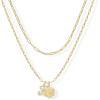 imagePAVOI 14K Gold Plated Dainty Hexagon Initial Letter Pendant Layered Necklace Jewelry Gift for Women  Paperclip Layering Chain NecklaceYellow Gold