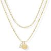 imagePAVOI 14K Gold Plated Dainty Hexagon Initial Letter Pendant Layered Necklace Jewelry Gift for Women  Paperclip Layering Chain NecklaceYellow Gold