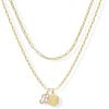 imagePAVOI 14K Gold Plated Dainty Hexagon Initial Letter Pendant Layered Necklace Jewelry Gift for Women  Paperclip Layering Chain NecklaceYellow Gold