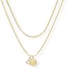 imagePAVOI 14K Gold Plated Dainty Hexagon Initial Letter Pendant Layered Necklace Jewelry Gift for Women  Paperclip Layering Chain NecklaceYellow Gold