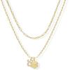imagePAVOI 14K Gold Plated Dainty Hexagon Initial Letter Pendant Layered Necklace Jewelry Gift for Women  Paperclip Layering Chain NecklaceYellow Gold