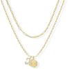 imagePAVOI 14K Gold Plated Dainty Hexagon Initial Letter Pendant Layered Necklace Jewelry Gift for Women  Paperclip Layering Chain NecklaceYellow Gold