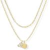 imagePAVOI 14K Gold Plated Dainty Hexagon Initial Letter Pendant Layered Necklace Jewelry Gift for Women  Paperclip Layering Chain NecklaceYellow Gold