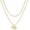 imagePAVOI 14K Gold Plated Dainty Hexagon Initial Letter Pendant Layered Necklace Jewelry Gift for Women  Paperclip Layering Chain NecklaceYellow Gold