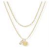imagePAVOI 14K Gold Plated Dainty Hexagon Initial Letter Pendant Layered Necklace Jewelry Gift for Women  Paperclip Layering Chain NecklaceYellow Gold