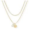 imagePAVOI 14K Gold Plated Dainty Hexagon Initial Letter Pendant Layered Necklace Jewelry Gift for Women  Paperclip Layering Chain NecklaceYellow Gold