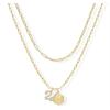 imagePAVOI 14K Gold Plated Dainty Hexagon Initial Letter Pendant Layered Necklace Jewelry Gift for Women  Paperclip Layering Chain NecklaceYellow Gold