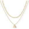 imagePAVOI 14K Gold Plated Initial Letter Double Dog Tag Pendant Necklace  Dainty Cubic Zirconia Letter Tag Round Box Chain Necklaces for Women K
