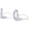 imagePAVOI 14K Gold Plated Sterling Silver Posts Dainty Initial Huggie Earrings for Women  Gold Huggie Hoop Small Initial Jewelry  Trendy Alphabet Letter Earrings L