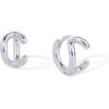 imagePAVOI 14K Gold Plated Sterling Silver Posts Dainty Initial Huggie Earrings for Women  Gold Huggie Hoop Small Initial Jewelry  Trendy Alphabet Letter Earrings C