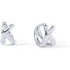 imagePAVOI 14K Gold Plated Sterling Silver Posts Dainty Initial Huggie Earrings for Women  Gold Huggie Hoop Small Initial Jewelry  Trendy Alphabet Letter Earrings K