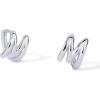 imagePAVOI 14K Gold Plated Sterling Silver Posts Dainty Initial Huggie Earrings for Women  Gold Huggie Hoop Small Initial Jewelry  Trendy Alphabet Letter Earrings M