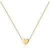 imagePAVOI 14K Gold Plated Tiny Heart Necklace  Dainty Necklace for Women  Personalized Letter Heart Choker  Adjustable Slider C