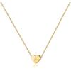 imagePAVOI 14K Gold Plated Tiny Heart Necklace  Dainty Necklace for Women  Personalized Letter Heart Choker  Adjustable Slider F
