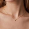 imagePAVOI 14K Gold Plated Tiny Heart Necklace  Dainty Necklace for Women  Personalized Letter Heart Choker  Adjustable Slider H