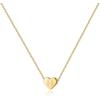 imagePAVOI 14K Gold Plated Tiny Heart Necklace  Dainty Necklace for Women  Personalized Letter Heart Choker  Adjustable Slider N