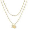 imagePAVOI 14K Gold Plated Dainty Hexagon Initial Letter Pendant Layered Necklace Jewelry Gift for Women  Paperclip Layering Chain NecklaceYellow Gold