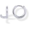 imagePAVOI 14K Gold Plated Sterling Silver Posts Dainty Initial Huggie Earrings for Women  Gold Huggie Hoop Small Initial Jewelry  Trendy Alphabet Letter Earrings J