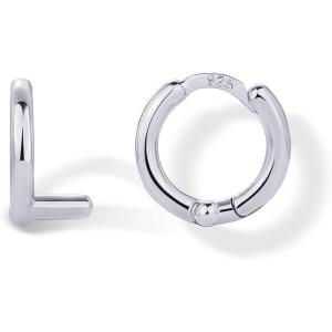 imagePAVOI 14K Gold Plated Sterling Silver Posts Dainty Initial Huggie Earrings for Women  Gold Huggie Hoop Small Initial Jewelry  Trendy Alphabet Letter Earrings L