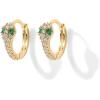 imagePAVOI 14K Gold Plated 925 Sterling Silver Cubic Zirconia Huggie Earrings  UShaped Snake Solitaire Small Round Huggie Stud Fashion Hoop Earrings for WomenYellow Gold