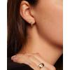 imagePAVOI 14K Gold Plated 925 Sterling Silver Cubic Zirconia Huggie Earrings  UShaped Snake Solitaire Small Round Huggie Stud Fashion Hoop Earrings for WomenYellow Gold