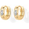 imagePAVOI 14K Gold Plated 925 Sterling Silver Cubic Zirconia Huggie Earrings  UShaped Snake Solitaire Small Round Huggie Stud Fashion Hoop Earrings for WomenYellow Gold