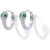imagePAVOI 14K Gold Plated 925 Sterling Silver Cubic Zirconia Huggie Earrings  UShaped Snake Solitaire Small Round Huggie Stud Fashion Hoop Earrings for WomenWhite Gold