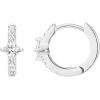 imagePAVOI 14K Gold Plated 925 Sterling Silver Cubic Zirconia Huggie Earrings  UShaped Snake Solitaire Small Round Huggie Stud Fashion Hoop Earrings for WomenWhite Gold