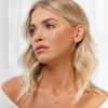imagePAVOI 14K Gold Plated 925 Sterling Silver Cubic Zirconia Huggie Earrings  UShaped Snake Solitaire Small Round Huggie Stud Fashion Hoop Earrings for WomenYellow Gold