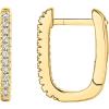 imagePAVOI 14K Gold Plated 925 Sterling Silver Cubic Zirconia Huggie Earrings  UShaped Snake Solitaire Small Round Huggie Stud Fashion Hoop Earrings for WomenYellow Gold
