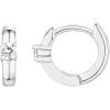 imagePAVOI 14K Gold Plated 925 Sterling Silver Cubic Zirconia Huggie Earrings  UShaped Snake Solitaire Small Round Huggie Stud Fashion Hoop Earrings for WomenWhite Gold