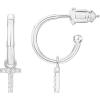 imagePAVOI 14K Gold Plated 925 Sterling Silver Post Huggie Earring with Initial Dangle  CZ Huggie Hoop Earrings  Womens Cubic Zirconia Initial HuggiesWhite Gold