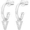 imagePAVOI 14K Gold Plated 925 Sterling Silver Post Huggie Earring with Initial Dangle  CZ Huggie Hoop Earrings  Womens Cubic Zirconia Initial HuggiesWhite Gold