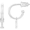 imagePAVOI 14K Gold Plated 925 Sterling Silver Post Huggie Earring with Initial Dangle  CZ Huggie Hoop Earrings  Womens Cubic Zirconia Initial HuggiesWhite Gold