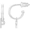 imagePAVOI 14K Gold Plated 925 Sterling Silver Post Huggie Earring with Initial Dangle  CZ Huggie Hoop Earrings  Womens Cubic Zirconia Initial HuggiesWhite Gold