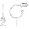 imagePAVOI 14K Gold Plated 925 Sterling Silver Post Huggie Earring with Initial Dangle  CZ Huggie Hoop Earrings  Womens Cubic Zirconia Initial HuggiesWhite Gold