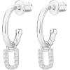 imagePAVOI 14K Gold Plated 925 Sterling Silver Post Huggie Earring with Initial Dangle  CZ Huggie Hoop Earrings  Womens Cubic Zirconia Initial HuggiesWhite Gold