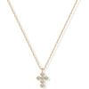 imagePAVOI 14K Gold Plated Cross Necklace and Earring Set for Women  Cubic Zirconia Religious Faith Jewelry Pack with Pendant Necklace and Stud EarringsYellow Gold