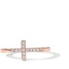 imagePAVOI 14K Gold Plated Cubic Zirconia Cross Ring for Women  Eternity Promise Ring for Her  Infinity Religious Wedding BandRose Gold