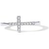 imagePAVOI 14K Gold Plated Cubic Zirconia Cross Ring for Women  Eternity Promise Ring for Her  Infinity Religious Wedding BandWhite Gold