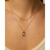 imagePAVOI 14K Gold Plated Cubic Zirconia Letter Pendant Layered Necklace  Framed Initial Letter Cable Singapore Chains Layering Necklaces for WomenYellow Gold