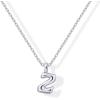 imagePAVOI 14K Gold Plated Dainty Chunky Bubble Initial Letter Pendant Necklace for Women  Alphabet Letter NecklaceWhite Gold