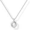 imagePAVOI 14K Gold Plated Dainty Chunky Bubble Initial Letter Pendant Necklace for Women  Alphabet Letter NecklaceWhite Gold