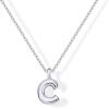 imagePAVOI 14K Gold Plated Dainty Chunky Bubble Initial Letter Pendant Necklace for Women  Alphabet Letter NecklaceWhite Gold